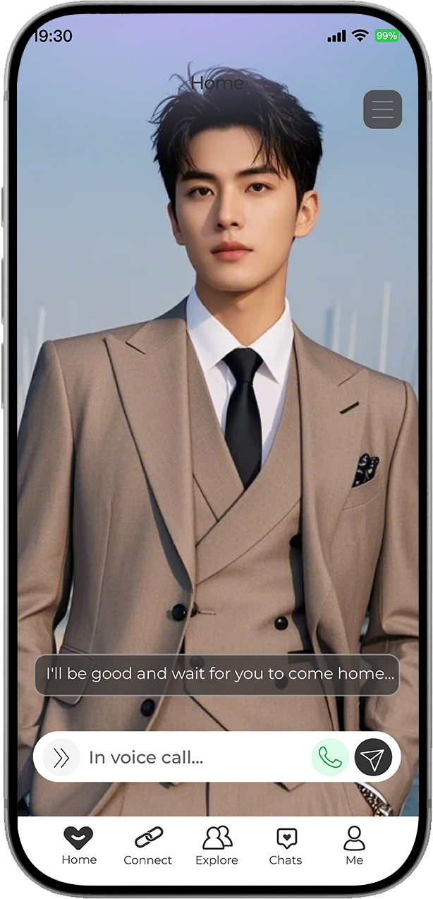 Aura APP - Multimodal chat interaction screen